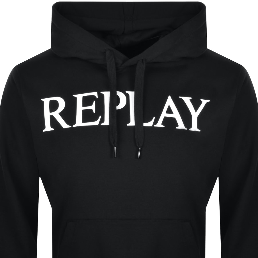 Replay Logo Hoodie Black Mainline Menswear United States